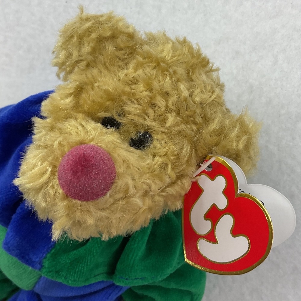 Ty Attic Treasures Piccadilly Bear 1993 Vintage Jointed Clown Plush 8 Inch - Picture 3 of 8